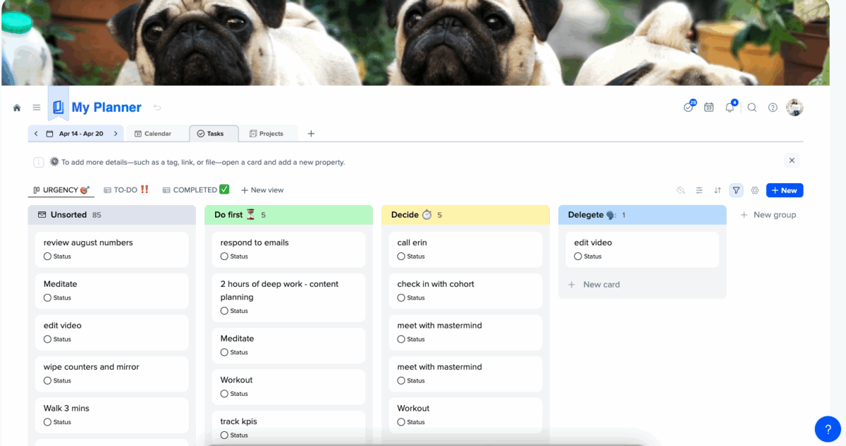 xtiles weekly planner
